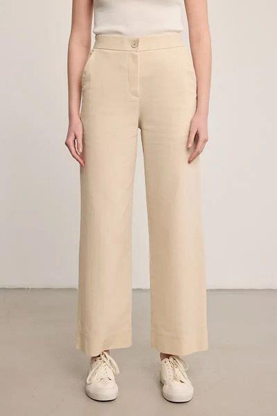 Gusto Linen wide leg trousers - ecru
