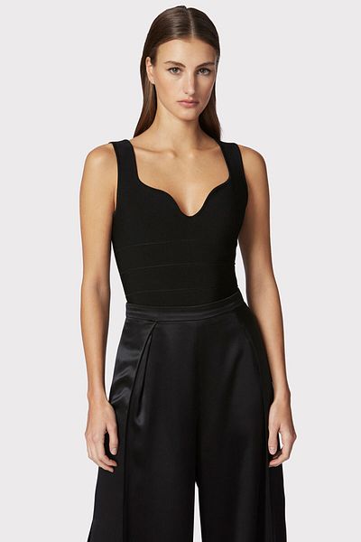 Herve Leger TOP SWEETHEART ICON - HERVE LEGER - NEGRU, M