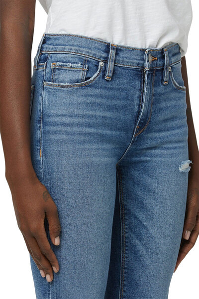 Hudson CROP NICO MID-RISE STRAIGHT JEANS - - BLUE, 25