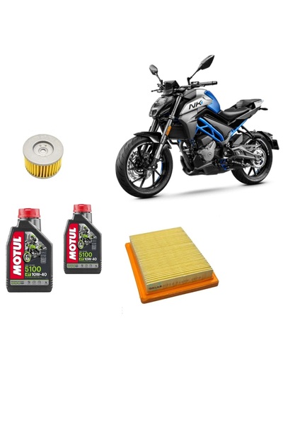 CF Moto CLX 250 Uyumlu Yağ Bakım Seti Motul 5100 10W-40 + Hava Filtresi + Yağ...