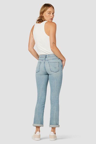 Hudson NICO MID-RISE STRAIGHT ANKLE JEANS (W/RLL HEM) - HUDSON - BLUE