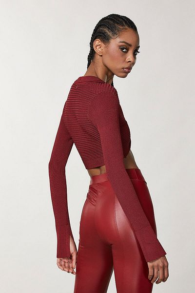 Patrizia Pepe SLIM CARDIGAN - PATRIZIA PEPE - RED, M