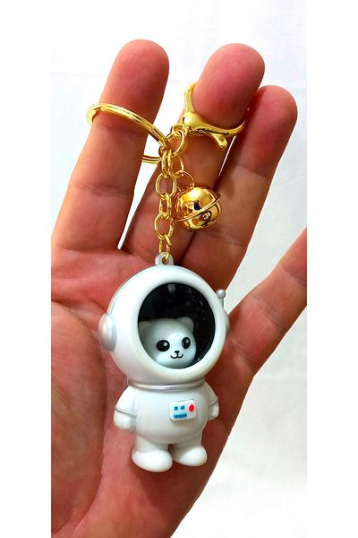Pufline Illuminated Astronaut, Burning Glowing Astronaut Accessory and Keychain Ornament Bag Ornament
