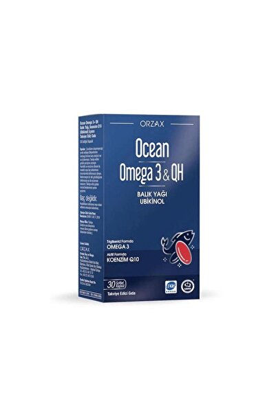 Ocean Omega 3 & QH 30 Yumuşak Kapsül Omega 3 ve Koenzim Q10 İçeren Takviye Edici Gıda.orzx