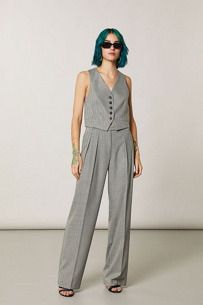 Patrizia Pepe Patterned Vest - - Grey, 42