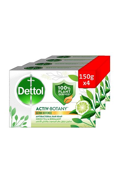 Dettol Activ-Botany Anti-Bacterial Bar Soap Green Tea & Bergamot Scent Value Pack