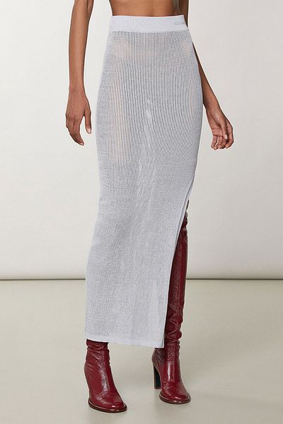 Patrizia Pepe MESH SKIRT - PATRIZIA PEPE - GREY, M
