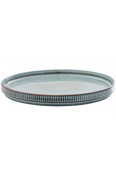 EasyLife Domus High Quality Ceramic Side Plate Blue Grey 21cm
