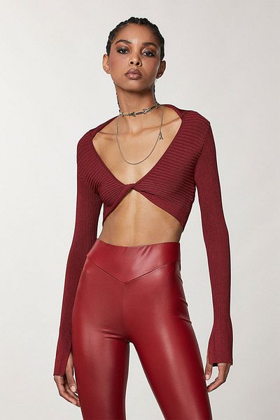 Patrizia Pepe SLIM CARDIGAN - PATRIZIA PEPE - RED, M