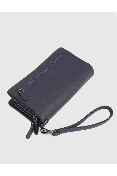 İLVİ Trujilo Floter Leather Navy Blue Men's Handbag