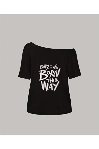 npLStore Tricou cu imprimeu pentru bebeluși, cu decolteu barcă, cu umăr scăzut