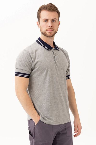 Kardelen İş Elbiseleri Hornet Polo T-Shirt - Men's Polo T-Shirt with Stripe Collar and Sleeve Detail Stylish Design