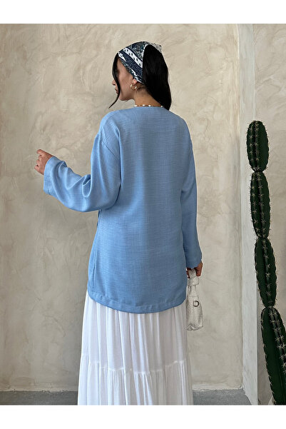 MD trend Kadın V Yaka Bağlamalı Kimono