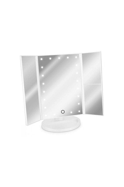 SIKS ® makeup mirror, x2, x3 magnification, 180 rotation, battery operated, white