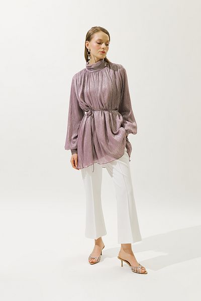 Manuka Shiny Tunic with Volan Lila