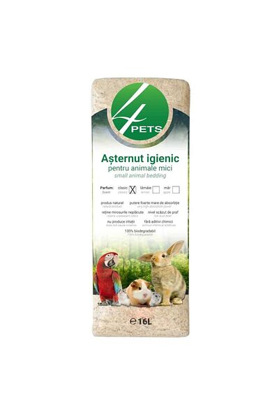 4dog Hygienic litter for rodents - Wood shavings, Petfactory, 16 L