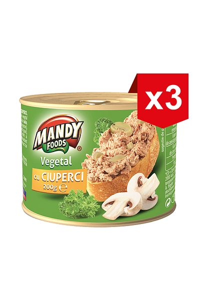 MANDY Pepper Vegetable Pate With Mushrooms 200 G X3pcs