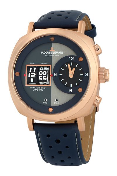 Jacques Lemans Ανδρικό Ρολόι Jacques Lemans 1-2058D, Quartz, 44mm, 5ATM