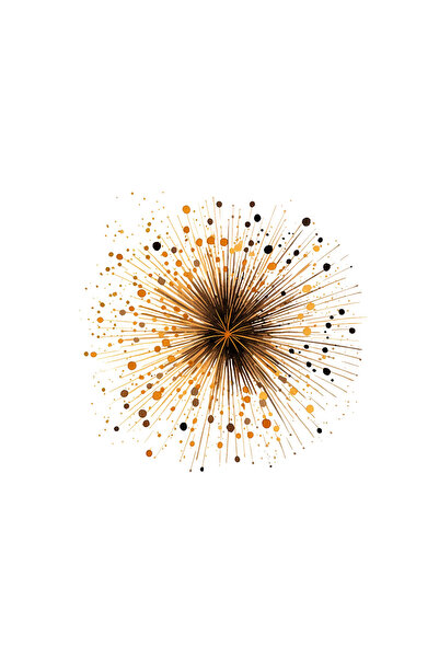 INOVATIX Set de 8 autocolante cu artificii de Anul Nou, INOVATIX®. 6 cm