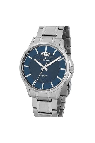 Jacques Lemans Ανδρικό Ρολόι Jacques Lemans 1-1540M, Quartz, 42mm, 10ATM