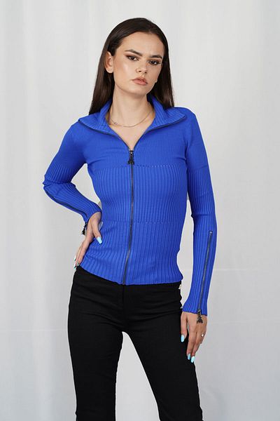 Patrizia Pepe TOP CURPT CU FERMOAR - PATRIZIA PEPE - ALBASTRU, M
