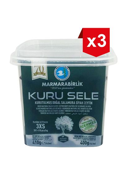 MarmaraBirlik Kuru Sele 3xs Olives 400 G X3pcs