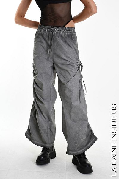 La Haine Inside Us Side Drape Pants - - M, Grey