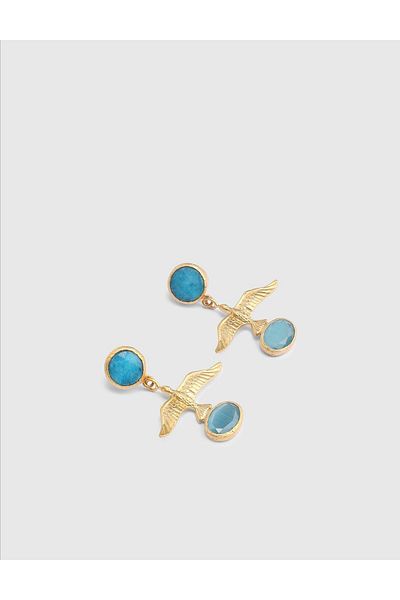 İLVİ Plzen Turquoise Women's Earrings
