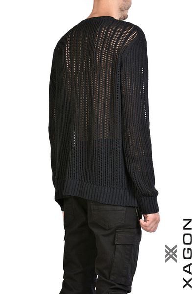 EXAGON GROUND SOUL KNIT SWEATSHIRT - XAGON - WHITE, S