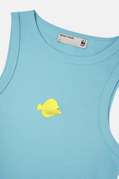 WWF Market Rochie scurtă Yellow Tang Premium - Albastru deschis