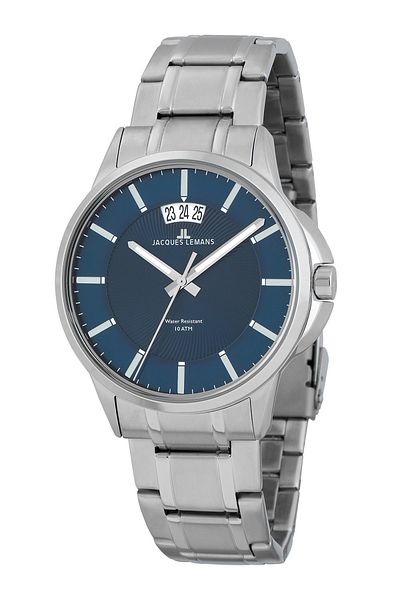 Jacques Lemans Ανδρικό Ρολόι Jacques Lemans 1-1540M, Quartz, 42mm, 10ATM
