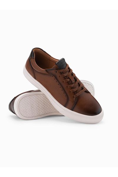 OMBRE Herren-Sneaker aus Leder - braun V1 OM-FOCS-0179 45