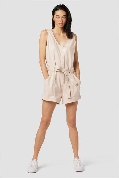 Hudson V NECK JUMPSUIT - HUDSON - BEIGE, M