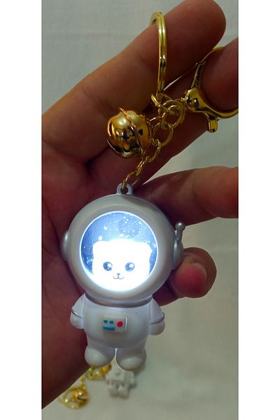 Pufline Illuminated Astronaut, Burning Glowing Astronaut Accessory and Keychain Ornament Bag Ornament