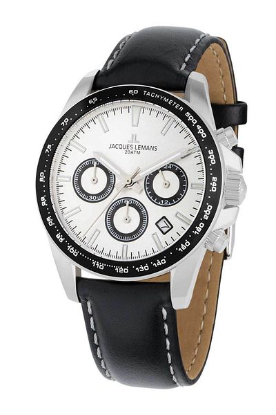 Jacques Lemans Ανδρικό Ρολόι Jacques Lemans 1-1877B, Quartz, 40mm, 20ATM