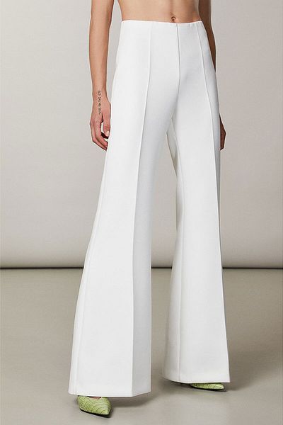 Patrizia Pepe SLIM FLARE PANTS - PATRIZIA PEPE - WHITE, 38