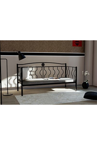 Vivense ELİPS MİNDERLİ FERFORJE SEDİR, SİYAH, GM 403