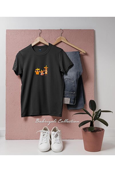 Bahriyeli Collection تي شيرت للجنسين بتصميم مكسيكي كبير الحجم للمطبخ المكسيكي