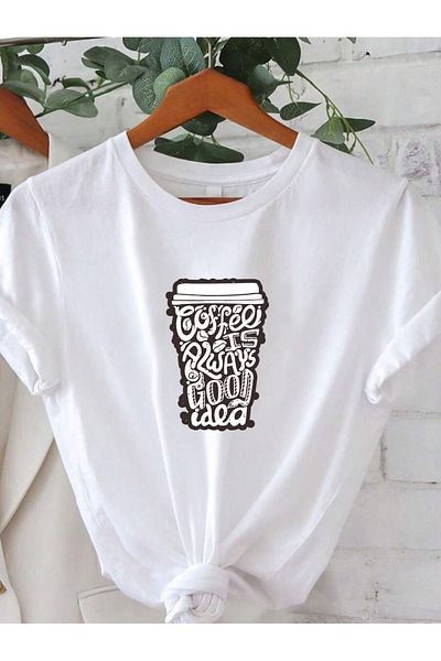 uyguntarz Μπλουζάκι με στάμπα Unisex Special Design για τους λάτρεις του καφέ
