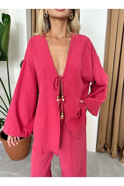 My Blog Kirschperlen-Kimono-Leinen-Set – 8321