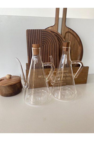 LEONEV 2li cam ibrik yağdanlık sosluk