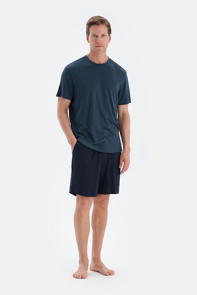 Dagi Indigo Combed Cotton Modal Διπλό Σορτς