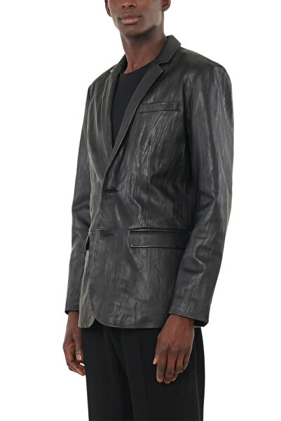 Serge Pariente SACOU DIN PIELE RĂSUCITĂ MERGE-SERGE PARENTE - NEGRU, XXL