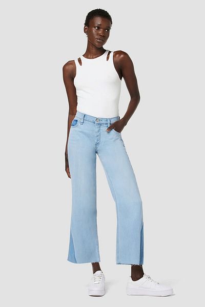Hudson ROSIE HIGH-RISE WIDE LEG CROP JEANS - HUDSON - BLUE, 31