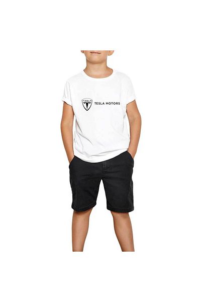 Z zepplin Tesla Motors White Kids T-Shirt