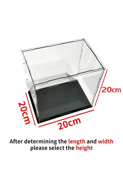 Choice 20x20x20cm Transparent Acrylic Display Box Suitable For Toy Figures, Collectibles, Assembled Cube Di