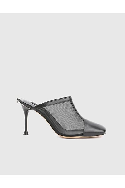 İLVİ شبشب نسائي بكعب من الجلد الطبيعي باللون الأسود من Kirsten