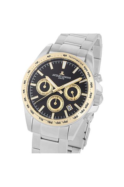 Jacques Lemans Ανδρικό Ρολόι Jacques Lemans 1-1877H, Quartz, 40mm, 20ATM