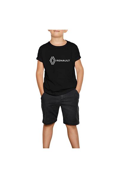 Z zepplin Renault New Logo Text Black Kids T-Shirt
