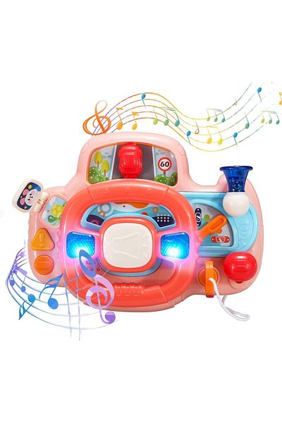 Smart Vibe Volan Multifunctional cu Lumini si Sunete RacerKid™ Simulator de Condus, 11 Functii